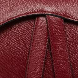 Pre Owned Dior Red Leather Mini Saddle Bag