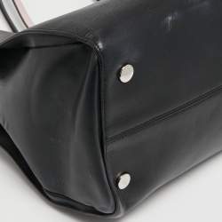 Pre Owned Dior Black Leather Large Dior Addict Shopper Tote