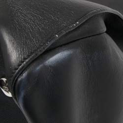 Pre Owned Dior Black Leather Large Dior Addict Shopper Tote