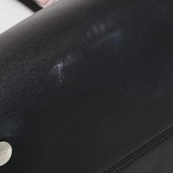 Pre Owned Dior Black Leather Large Dior Addict Shopper Tote