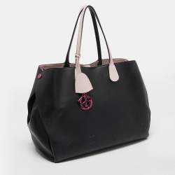 Pre Owned Dior Black Leather Large Dior Addict Shopper Tote