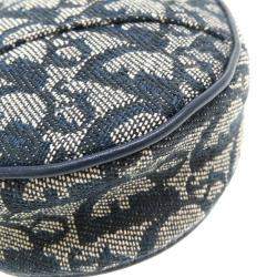 Dior Navy Blue Canvas Saddle Clutch Bag 