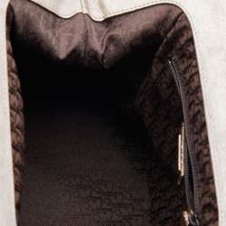 Pre Owned Dior Grey/Silver Python and Leather Limited Edition 026 Jeanne Frame Satchel