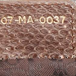 Pre Owned Dior Grey/Silver Python and Leather Limited Edition 026 Jeanne Frame Satchel