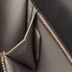 Pre Owned Dior Green Crackled Patent Leather Mini Diorama Chain Bag