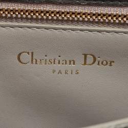 Pre Owned Dior Green Crackled Patent Leather Mini Diorama Chain Bag
