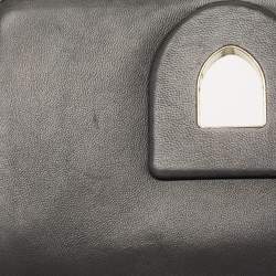 Pre Owned Dior Green Crackled Patent Leather Mini Diorama Chain Bag