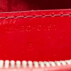 Pre Owned Dior Red Cannage Patent Leather Large Lady Dior Tote