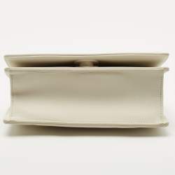 Pre Owned Dior Off White Leather Small Diorama Shoulder Bag