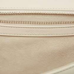 Pre Owned Dior Off White Leather Small Diorama Shoulder Bag