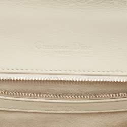 Pre Owned Dior Off White Leather Small Diorama Shoulder Bag