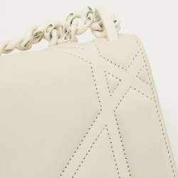 Pre Owned Dior Off White Leather Small Diorama Shoulder Bag