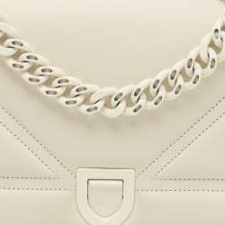 Pre Owned Dior Off White Leather Small Diorama Shoulder Bag