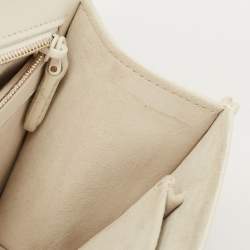 Pre Owned Dior Off White Leather Small Diorama Shoulder Bag