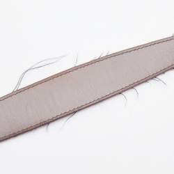 Pre Owned Dior Taupe Grey Leather New Lock Ruffle Flap Bag