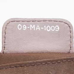 Pre Owned Dior Taupe Grey Leather New Lock Ruffle Flap Bag