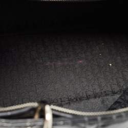 Pre Owned Dior Black Cannage Patent Leather Extra Large Lady Dior Tote
