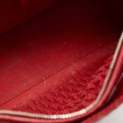 Pre Owned Dior Red Cannage Patent Leather Large Lady Dior Tote