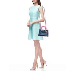 Pre Owned Dior Tricolor Leather Mini Diorissimo Bag