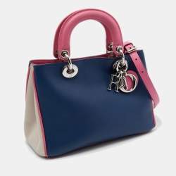 Pre Owned Dior Tricolor Leather Mini Diorissimo Bag