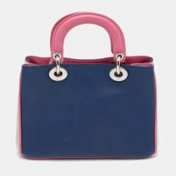 Pre Owned Dior Tricolor Leather Mini Diorissimo Bag