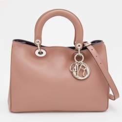 Dior Old Peach Leather Medium Diorissimo Tote