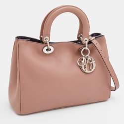 Dior Old Peach Leather Medium Diorissimo Tote