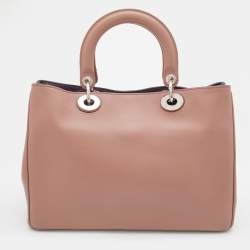 Dior Old Peach Leather Medium Diorissimo Tote