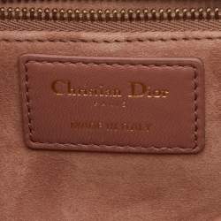 Pre Owned Dior Dark Beige Cannage Leather Miss Dior CD Logo Lined Flap Bag