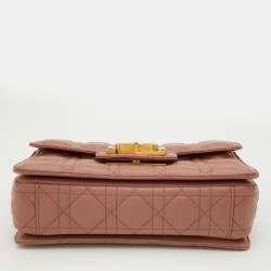 Pre Owned Dior Dark Beige Cannage Leather Miss Dior CD Logo Lined Flap Bag