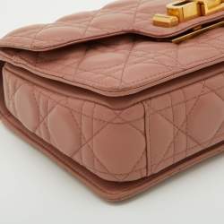 Pre Owned Dior Dark Beige Cannage Leather Miss Dior CD Logo Lined Flap Bag