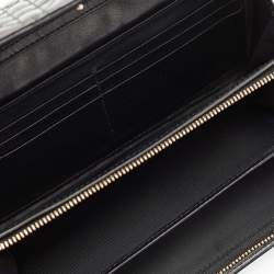 Dior Black Cannage Patent Leather Lady Dior Wallet On Chain