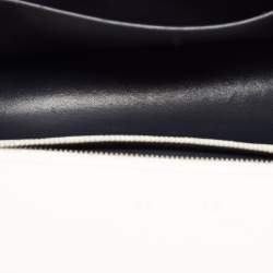 Pre Owned Dior White Patent Leather Small Diorama Shoulder Bag