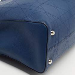 Pre Owned Dior Blue Cannage Leather Medium Ultradior Tote