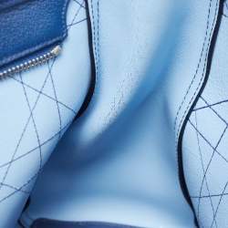 Pre Owned Dior Blue Cannage Leather Medium Ultradior Tote