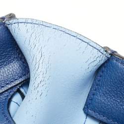 Pre Owned Dior Blue Cannage Leather Medium Ultradior Tote
