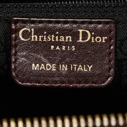 Pre Owned Dior Burgundy Leather and Suede Jeanne Satchel