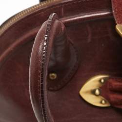 Pre Owned Dior Burgundy Leather and Suede Jeanne Satchel