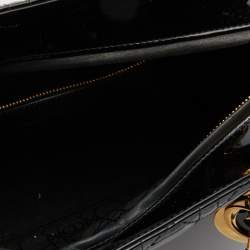 Dior Black Cannage Patent Leather Large Lady Dior Tote