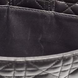 Pre Owned Dior Black Cannage Leather Large Miss Dior Flap Bag