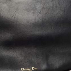 Pre Owned Dior Black Cannage Leather Large Miss Dior Flap Bag