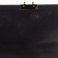 Pre Owned Dior Black Cannage Leather Large Miss Dior Flap Bag