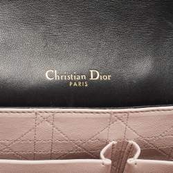 Pre Owned Dior Black Cannage Leather Large Miss Dior Flap Bag