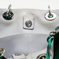 Pre Owned Dior Green Leather Large Diorissimo Shopper Tote