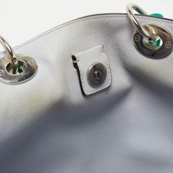 Pre Owned Dior Green Leather Large Diorissimo Shopper Tote