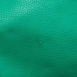Pre Owned Dior Green Leather Large Diorissimo Shopper Tote