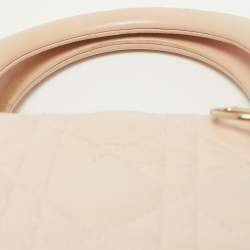 Dior Pink Cannage Leather Medium Lady Dior Tote