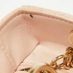Dior Pink Cannage Leather Medium Lady Dior Tote