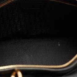 Dior Black Patent Cannage Leather Large Lady Dior Tote