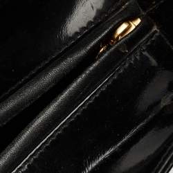 Dior Black Patent Cannage Leather Large Lady Dior Tote